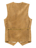 Gilet per donna Alysi marrone con texture a coste - Rubino Kids