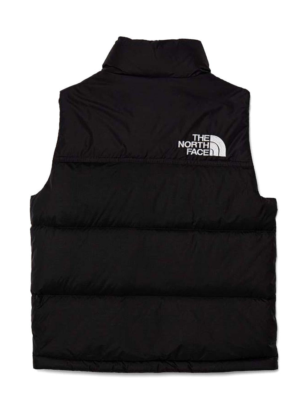 Gilet Retro Nuptse 1996 per bambino The North Face Kids nero con logo sul petto - Rubino Kids