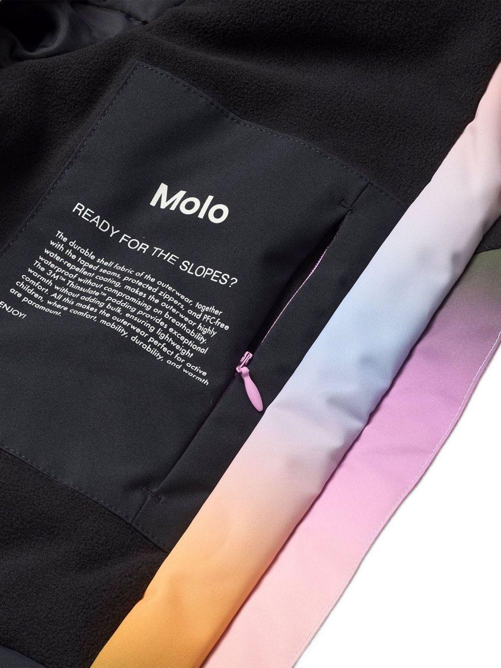 Giubbini per bambina Molo rosa con stampa arcobaleno - Rubino Kids