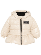 Giubbini per neonata Balmain Kids beige con cappuccio - Rubino Kids