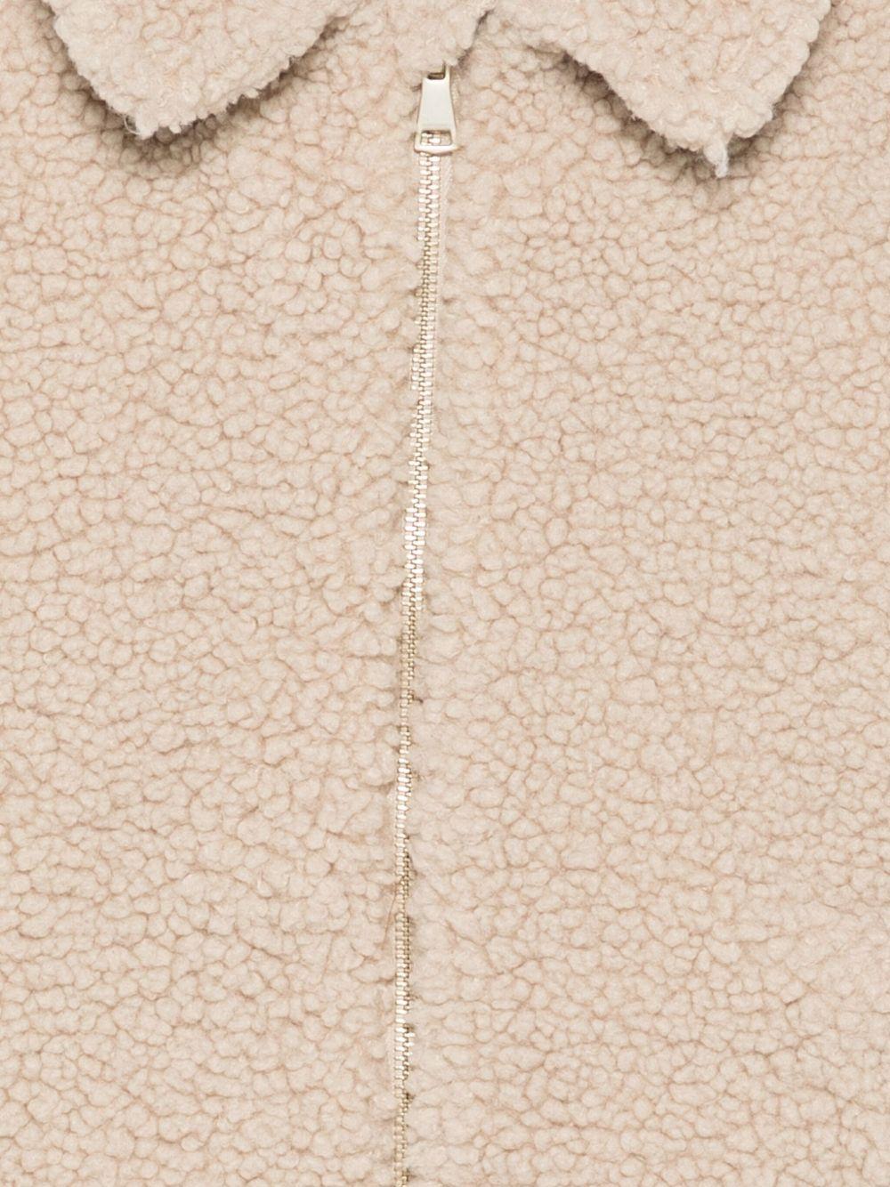 Giubbino Abel Jr Teddy per bambino MC2 Saint Barth Kids beige con collo a punta - Rubino Kids