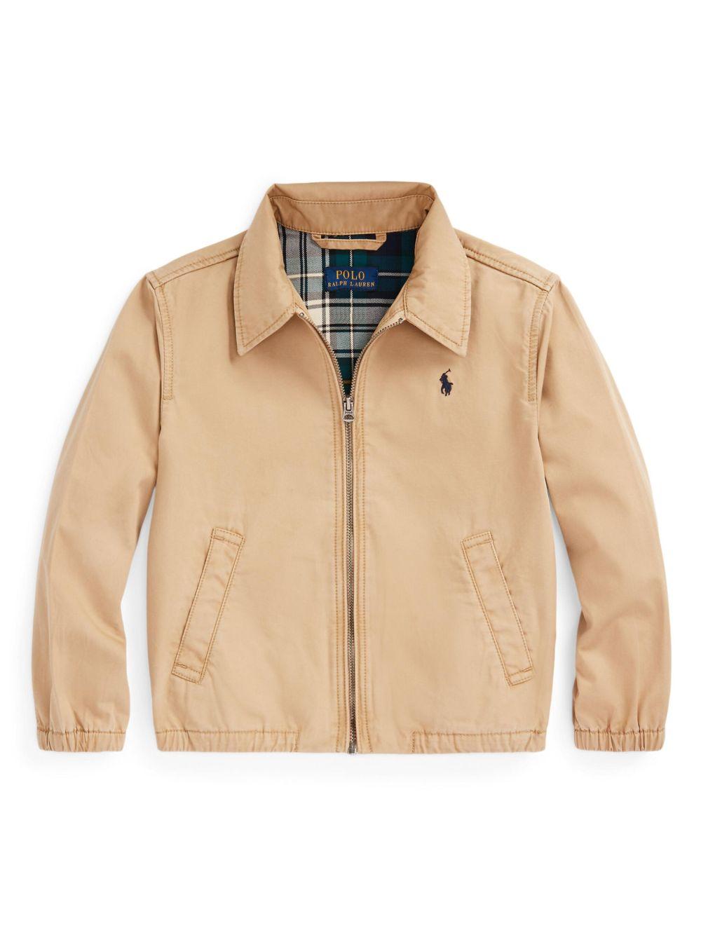 Giubbino Bayport per bambino Polo Ralph Lauren Kids beige con colletto classico - Rubino Kids