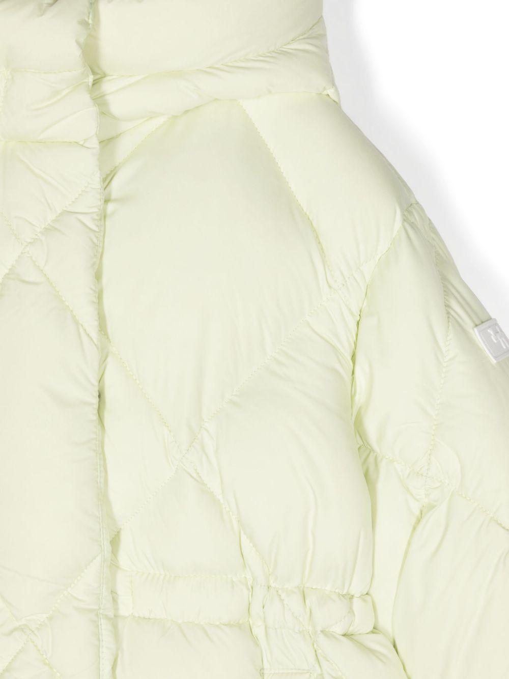 Giubbino con cappuccio per bambina Il Gufo bianco con orlo svasato - Rubino Kids