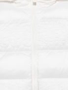 Giubbino con ricamo per bambina Moschino Kids bianco con design imbottito - Rubino Kids