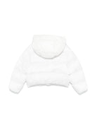 Giubbino con ricamo per bambina Moschino Kids bianco con design imbottito - Rubino Kids