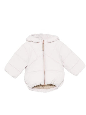 Giubbino Harpo per neonata viola con coniglio sul retro