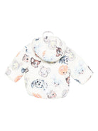 Giubbino Harpo per neonati Molo bianco con stampa animali all - over - Rubino Kids