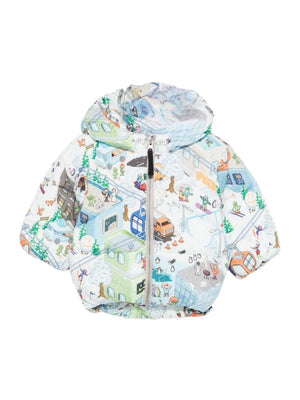 Giubbino Harpo per neonato Molo bianco con stampa grafica