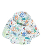 Giubbino Harpo per neonato Molo bianco con stampa grafica - Rubino Kids