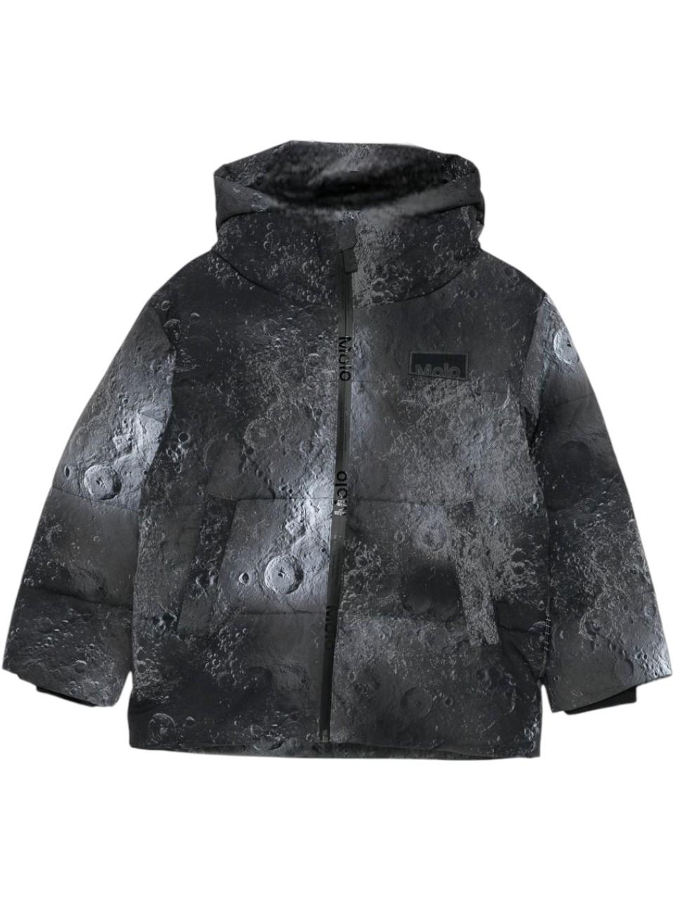 Giubbino Hilo per bambino Molo nero con stampa all - over - Rubino Kids