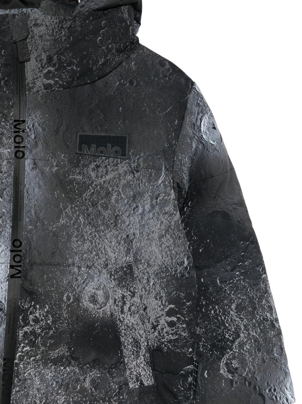 Giubbino Hilo per bambino Molo nero con stampa all - over - Rubino Kids