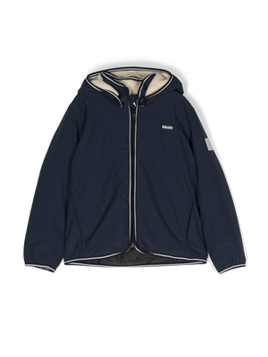Molo Winner Blue Hooded Waterproof Jacket for Children