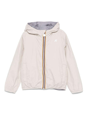 Giubbino Jake per bambino K Way Kids beige con tasche con zip