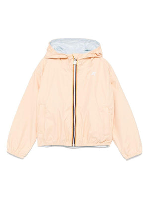 Giubbino Laurette per bambina K Way Kids rosa con cappuccio ampio