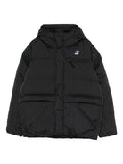 Giubbino Le Vrai 4.0 Aurele per bambini K - Way Kids nero con chiusura frontale nascosta - Rubino Kids