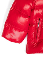 Giubbino Moncler Maya per neonata Moncler Enfant rosso con collo a imbuto - Rubino Kids