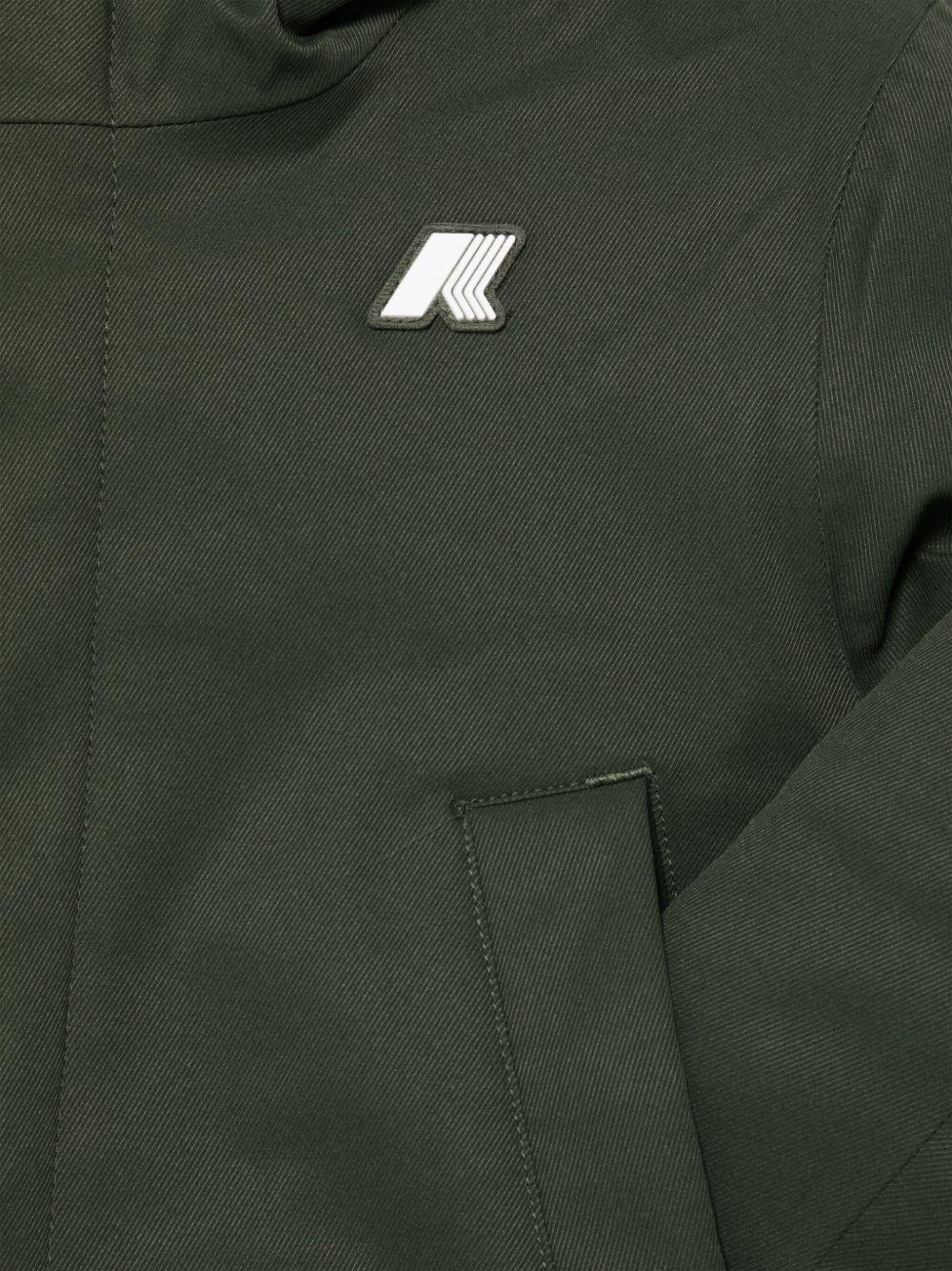 Giubbino P. Jacko Marmotta per bambino K - Way Kids verde con dettaglio con logo in gomma - Rubino Kids