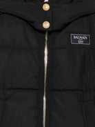 Giubbino per bambina Balmain Kids nero con chiusura con cerniera - Rubino Kids
