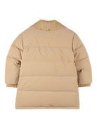 Giubbino per bambina Chloé Kids beige con applicazione con logo - Rubino Kids