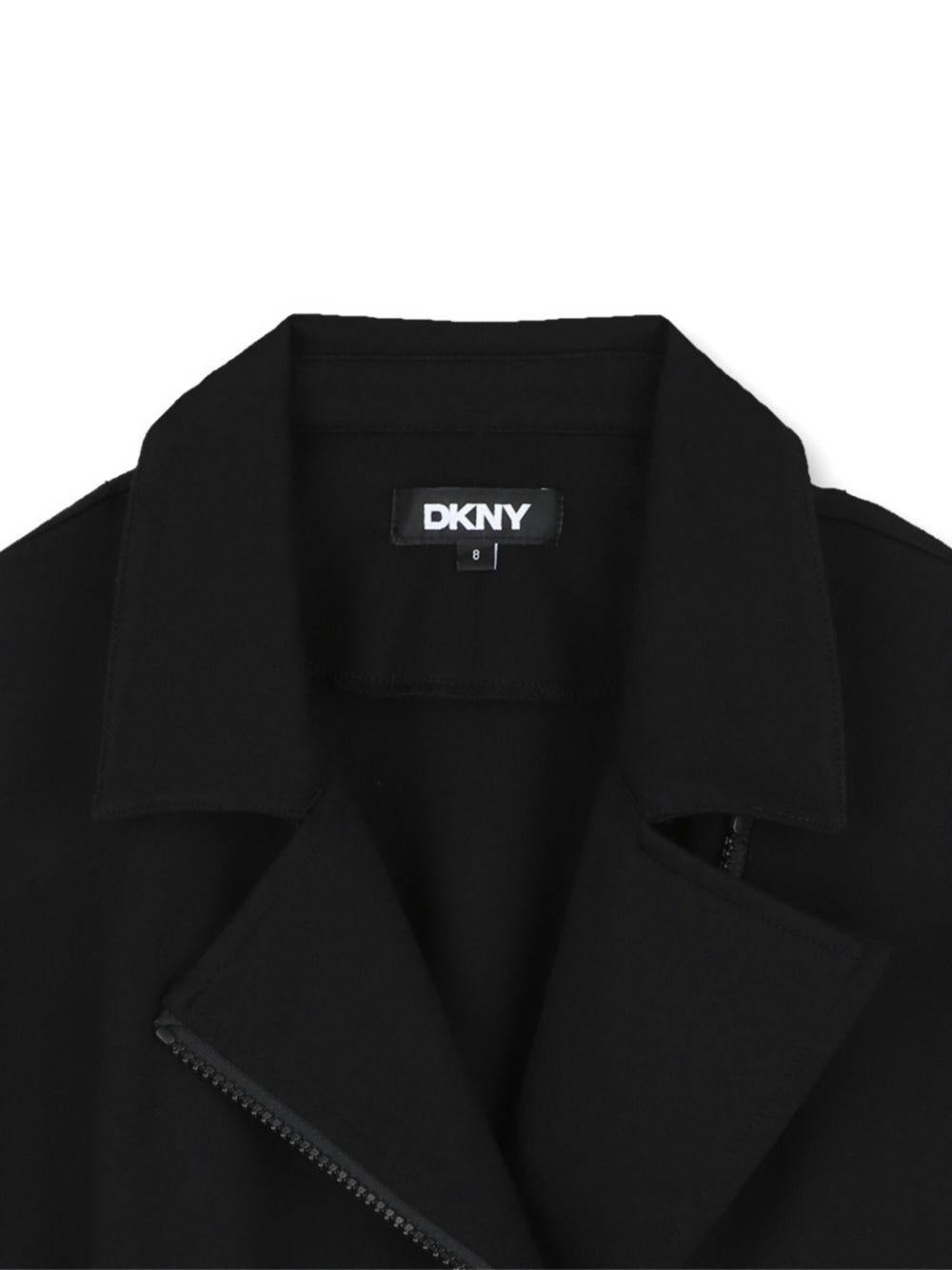 Giubbino per bambina DKNY Kids nero con chiusura frontale con zip - Rubino Kids