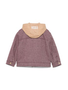 Giubbino per bambina Elisabetta Franchi La Mia Bambina rosso con cappuccio e tasche anteriori - Rubino Kids