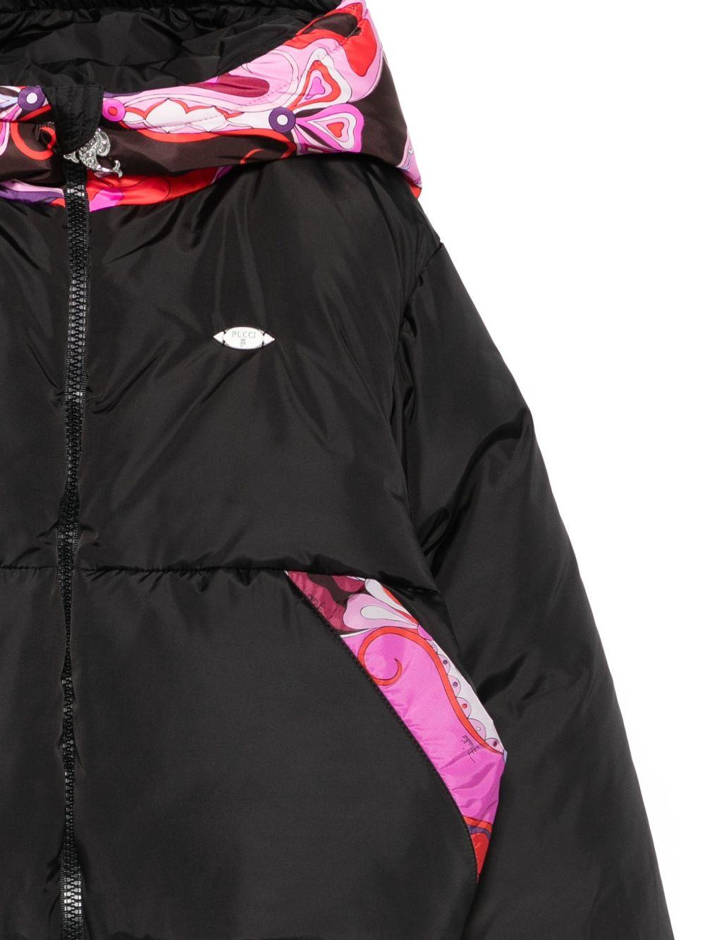 Emilio Pucci Junior girls' black paisley-print jacket