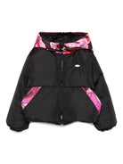 Giubbino per bambina Emilio Pucci Junior nero con stampa paisley - Rubino Kids
