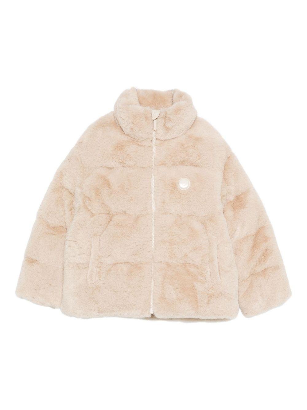 Giubbino per bambina Emporio Armani Kids beige con design trapuntato - Rubino Kids