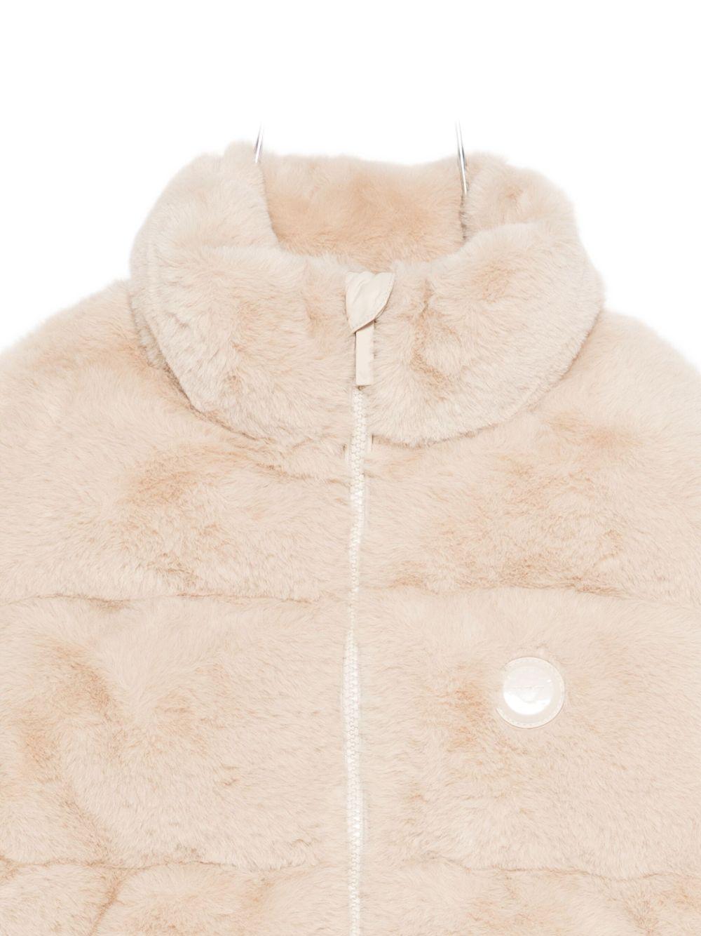 Giubbino per bambina Emporio Armani Kids beige con design trapuntato - Rubino Kids