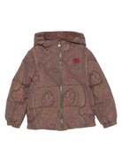 Giubbino per bambina Etro Kids marrone con stampa Paisley - Rubino Kids