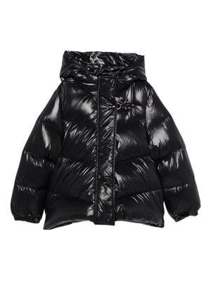 Giubbino per bambina Fay Kids nero con cappuccio