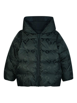 Giubbino per bambina Givenchy Kids verde con cappuccio