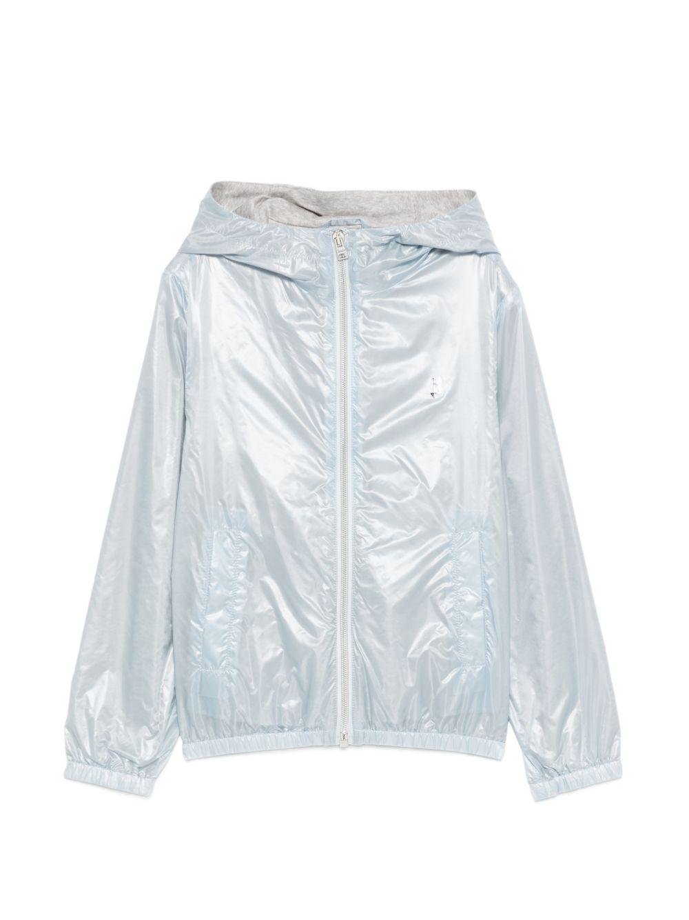Giubbino per bambina Herno Kids argento con chiusura zip - Rubino Kids