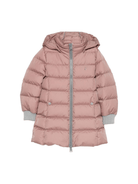 Giubbino per bambina Herno Kids rosa imbottito con cappuccio - Rubino Kids