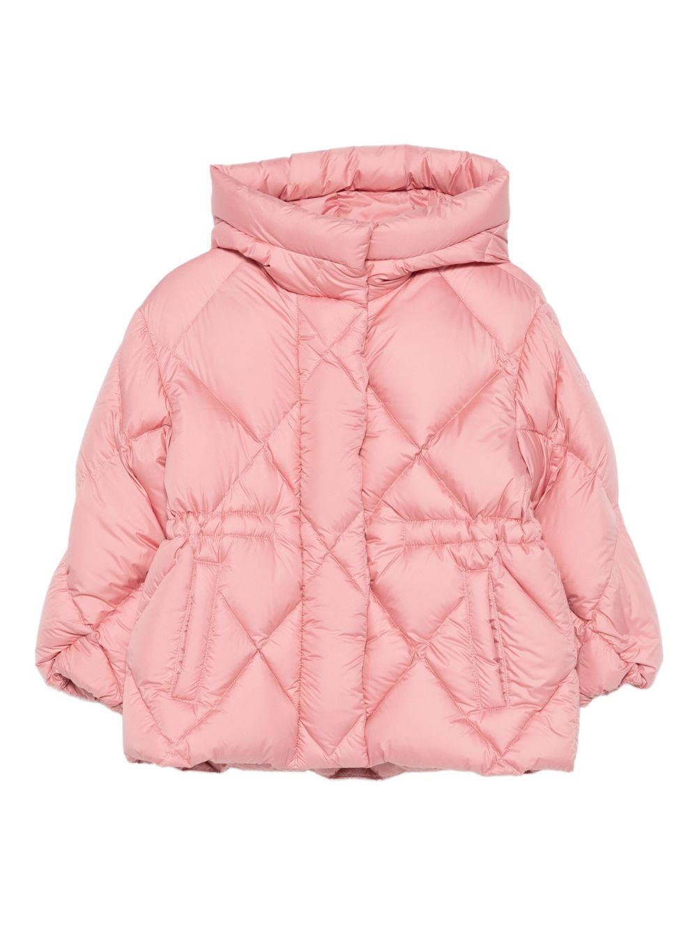 Giubbino per bambina Il Gufo rosa con design trapuntato a rombi - Rubino Kids