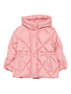 Giubbino per bambina Il Gufo rosa con design trapuntato a rombi - Rubino Kids