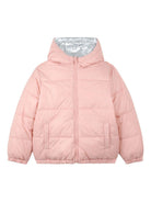 Giubbino per bambina Kenzo Kids color argento con logo sul davanti - Rubino Kids