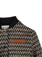 Giubbino per bambina Lanvin Enfant multicolore con polsini a coste - Rubino Kids