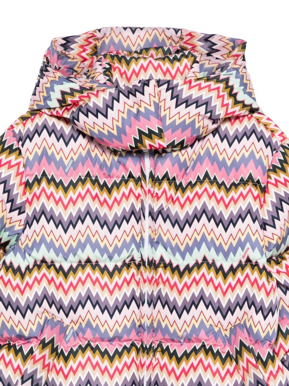 Giubbino per bambina Missoni Kids multicolore con motivo a zig zag - Rubino Kids