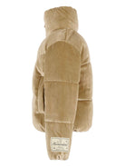 Giubbino per bambina Molo beige con design trapuntato in velluto - Rubino Kids