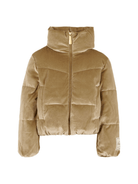 Giubbino per bambina Molo beige con design trapuntato in velluto - Rubino Kids