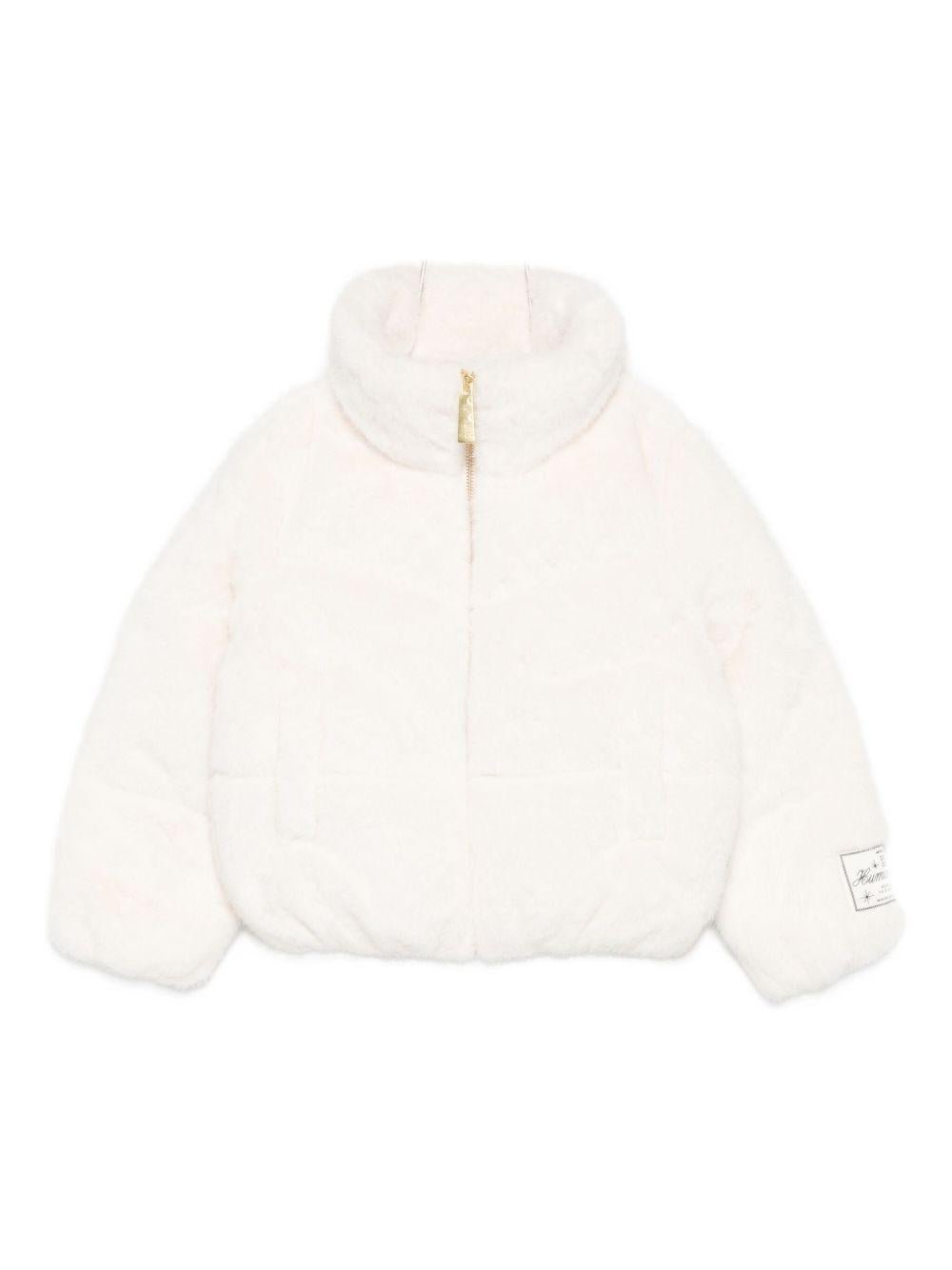 Giubbino per bambina Molo bianco con pelliccia sintetica - Rubino Kids