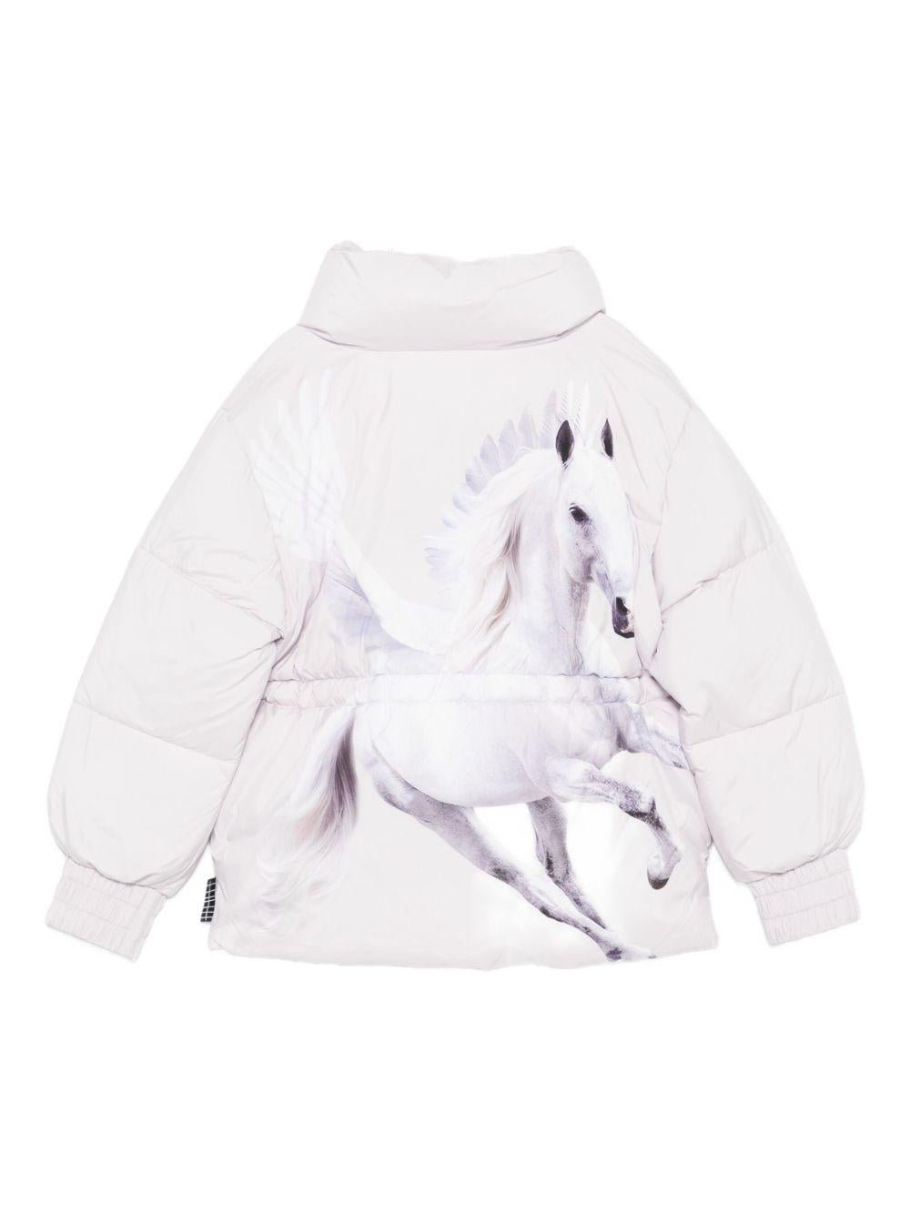 Giubbino per bambina Molo viola con stampa unicorno sul retro - Rubino Kids