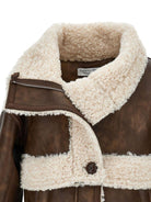 Giubbino per bambina Philosophy Di Lorenzo Serafini Kids marrone con bordo shearling - Rubino Kids