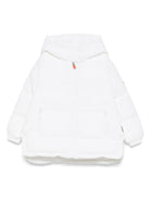 Giubbino per bambina Save The Duck Kids Glenda bianco con orlo asimmetrico - Rubino Kids