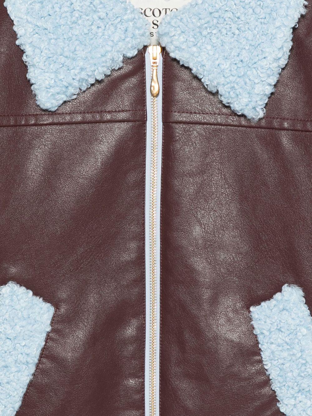 Giubbino per bambina Scotch & Soda Kids marrone con chiusura con cerniera - Rubino Kids