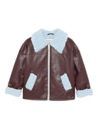 Giubbino per bambina Scotch & Soda Kids marrone con chiusura con cerniera - Rubino Kids