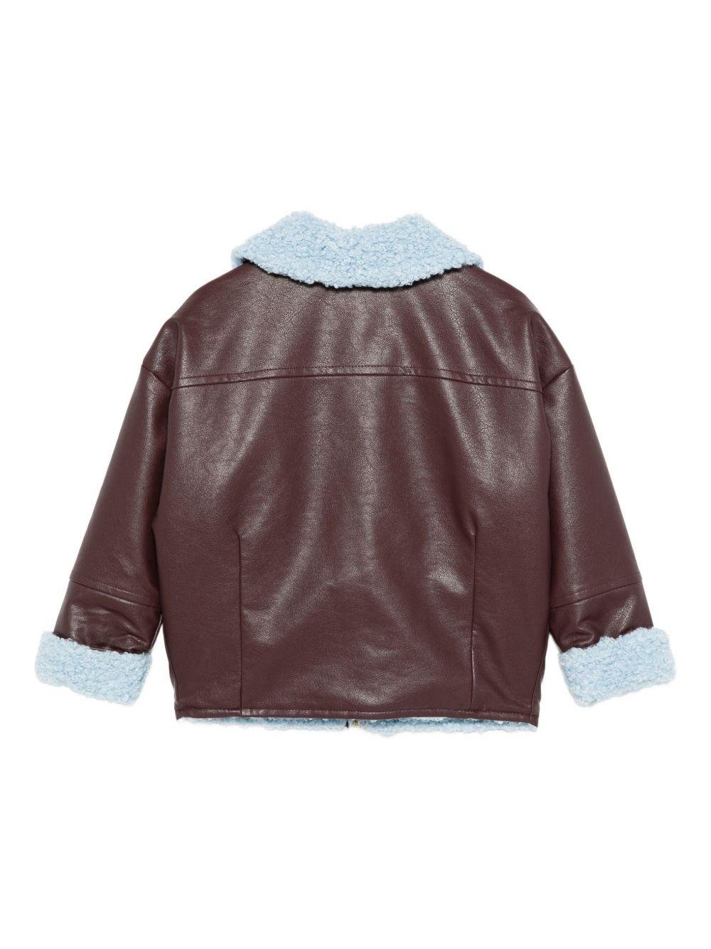 Giubbino per bambina Scotch & Soda Kids marrone con chiusura con cerniera - Rubino Kids