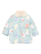 Giubbino per bambina Stella McCartney Kids azzurro con design trapuntato - Rubino Kids