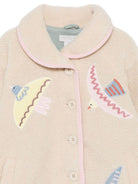 Giubbino per bambina Stella McCartney Kids beige con uccelli ricamati - Rubino Kids